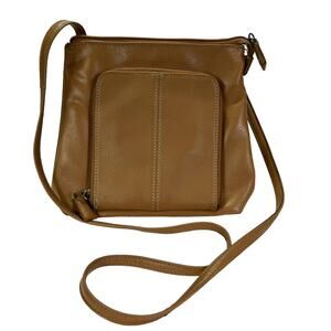 Relic Crossbody Shoulder Bag Purse Neutral Tan 8.5" x 8"